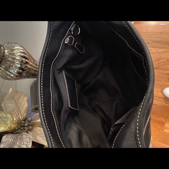 Coach Black leather buckle flap hobo - Picture 4 of 4